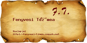 Fenyvesi Tímea névjegykártya